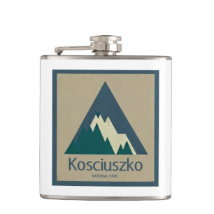 Kosciuszko National Park Rustic Hip Flask