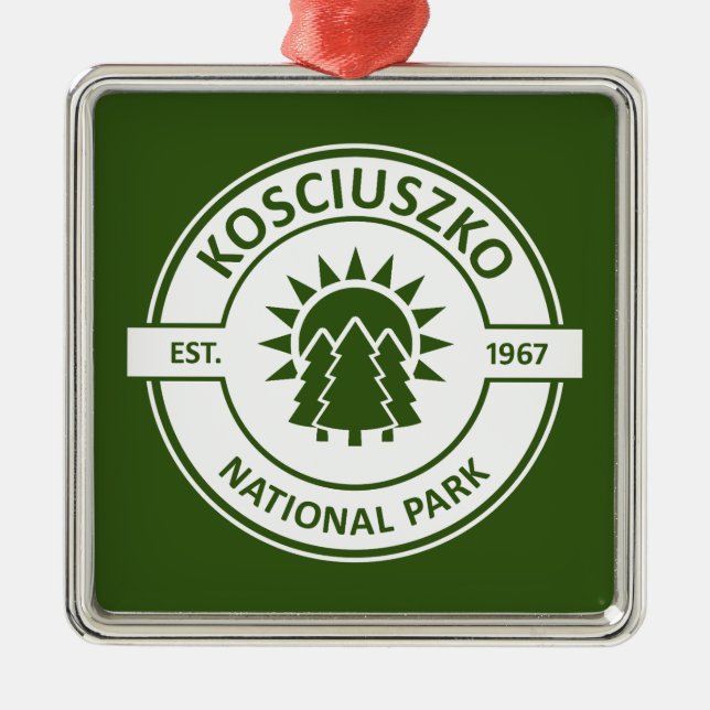 Kosciuszko National Park Sun Trees Metal Ornament (Front)