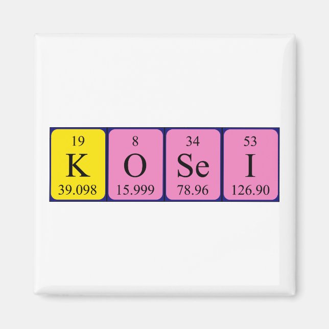 Kosei periodic table name magnet (Front)