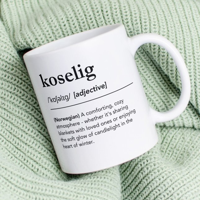 Koselig Definition Norwegian Word Dictionary Coffee Mug (Creator Uploaded)