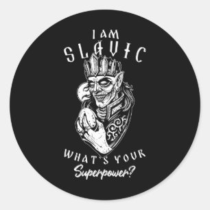 Koshchei Deathless Ancestry Paganism Ukraine Mytho Classic Round Sticker