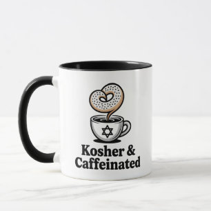 Kosher and Caffeinated Jewish Coffee Hanukkah Mug