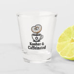 Kosher and Caffeinated Jewish Coffee Hanukkah   Shot Glass<br><div class="desc">Kosher Caffeinated,  Jewish Coffee Lover,  Hanukkah Caffeine,  Hebrew Culture Humour,  Kosher Coffee Meme,  Festive Jewish Drink,  Hanukkah 2025,  Coffee Obsession,  Jewish Holiday Energy,  Caffeinated Tradition</div>