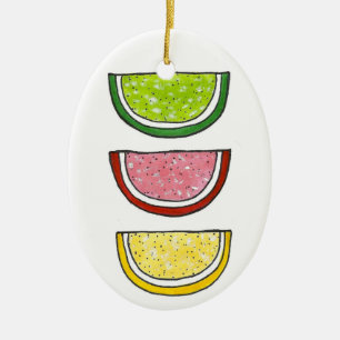 Kosher Jelly Citrus Fruit Slice Candy Passover Ceramic Ornament