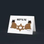 Kosher Kats Card<br><div class="desc">PRLimages is a division of Paintings by Rachel Lowry.</div>