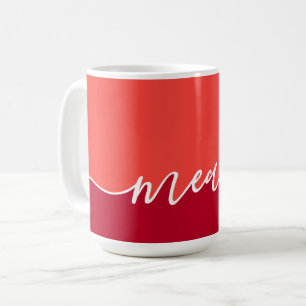 Kosher Kitchen Script Meat with Hebrew Red Mug