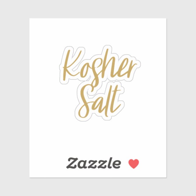 Kosher Salt Storage Sticker (Sheet)