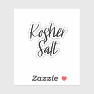 Kosher Salt Storage Sticker