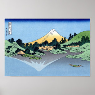 Koshu-Misaka Water Surface, Hokusai Poster