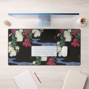 Koson Chrysanthemum Garden Japanese Flower Art Desk Mat
