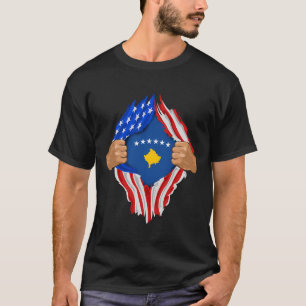 Kosovar Blood Inside Me Kosovo Flag Gift T-Shirt