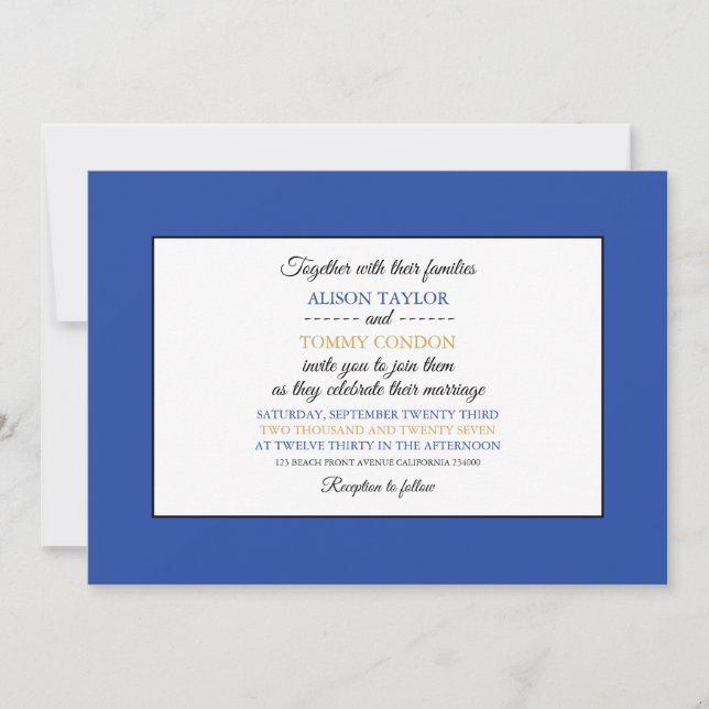Kosovar Flag, Flag of Kosovo Wedding Invitation (Front)