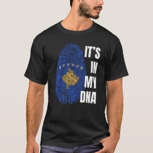 Kosovarian Flag Dna Fingerprint Kosovo T-Shirt