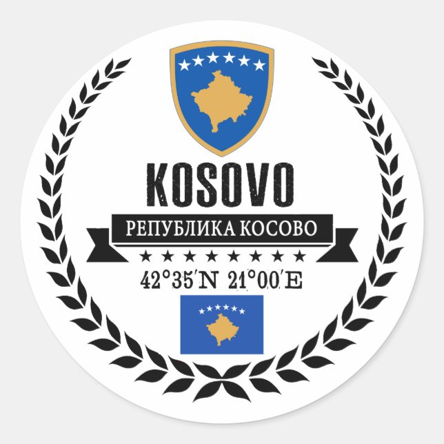 Kosovo Classic Round Sticker (Front)