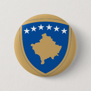 kosovo emblem pinback button