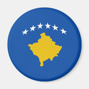 Kosovo Fisheye Flag Magnet