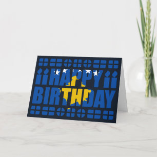 Kosovo Flag Birthday Card