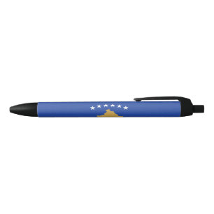 Kosovo Flag Black Ink Pen