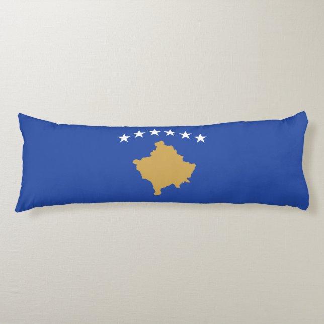 Kosovo Flag Body Cushion (Front)