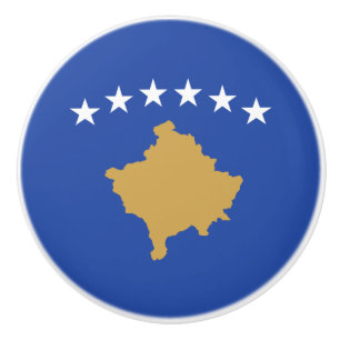 Kosovo Flag Ceramic Knob