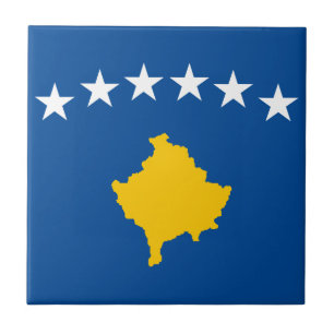 Kosovo Flag Ceramic Tile