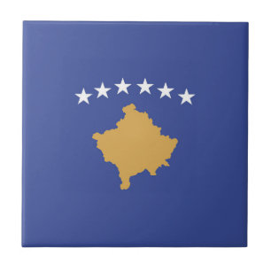 Kosovo flag ceramic tile