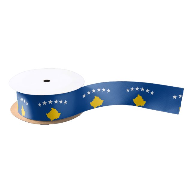 Kosovo Flag Satin Ribbon (Spool)