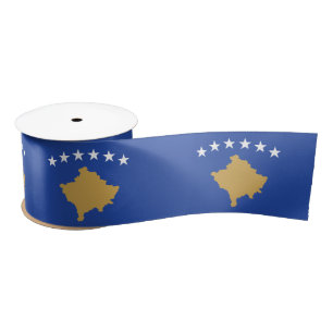 Kosovo Flag Satin Ribbon