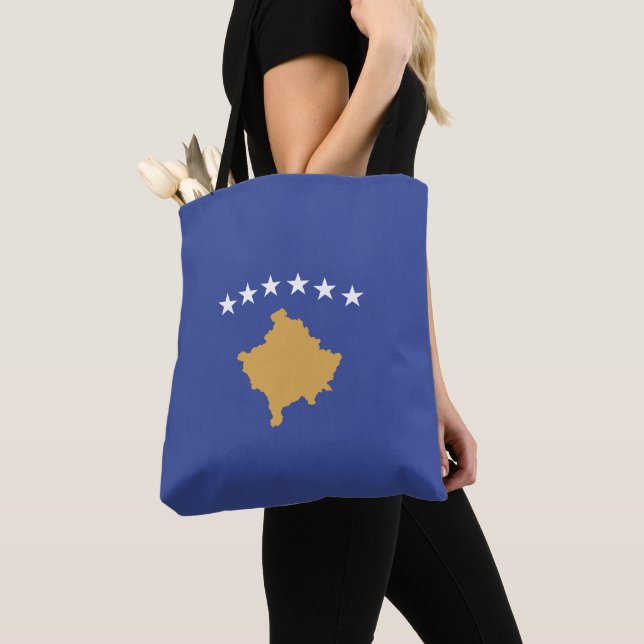 Kosovo flag tote bag (Close Up)