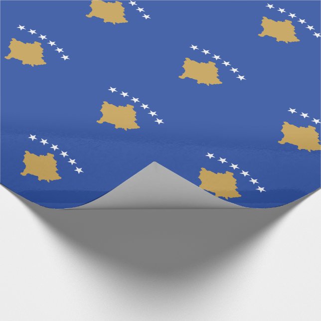 Kosovo Flag Wrapping Paper (Corner)
