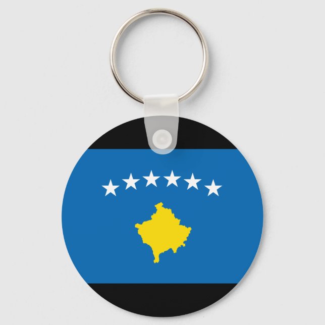 Kosovo Islands Flag Key Ring (Front)