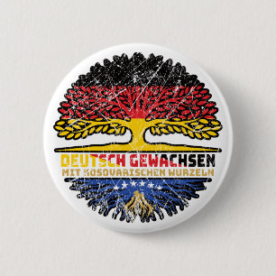 Kosovo Kosovarisch Deutsch Deutschland Baum Wurzel 6 Cm Round Badge