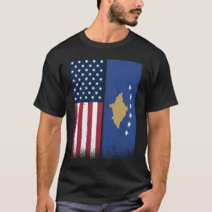 Kosovo  Kosovo American Flags Proud USA Kosovo T-Shirt