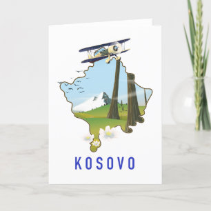 Kosovo map card