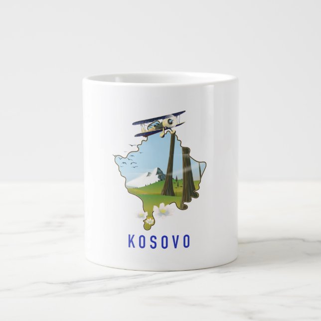 Kosovo map large coffee mug (Front)