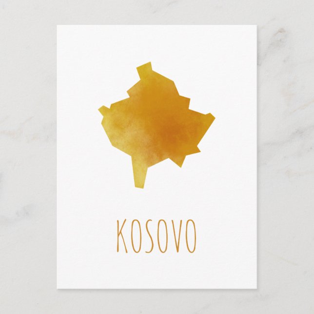 Kosovo Map Postcard (Front)