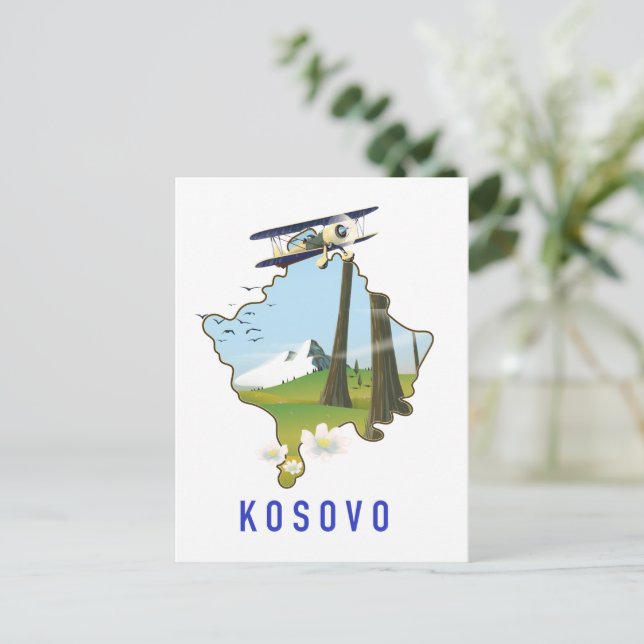 Kosovo map postcard (Standing Front)
