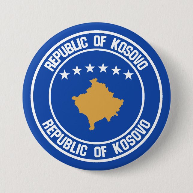 Kosovo Round Emblem 7.5 Cm Round Badge (Front)