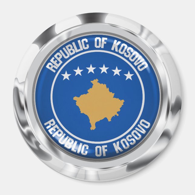Kosovo Round Emblem Magnet (Front)