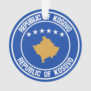 Kosovo Round Emblem Ornament