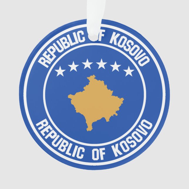 Kosovo Round Emblem Ornament (Front)