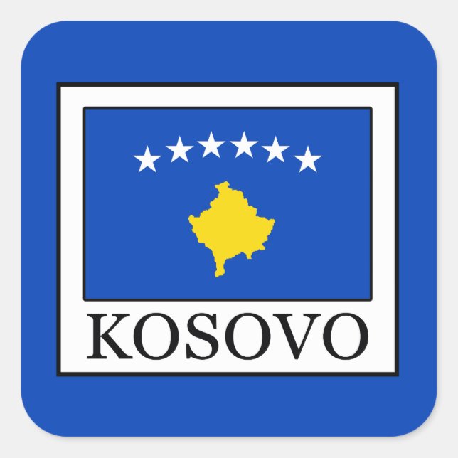 Kosovo Square Sticker (Front)