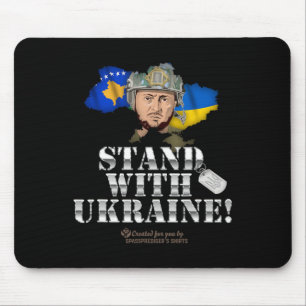 Kosovo Stand With Ukraine Volodymyr Zelenskyy Flag Mouse Pad
