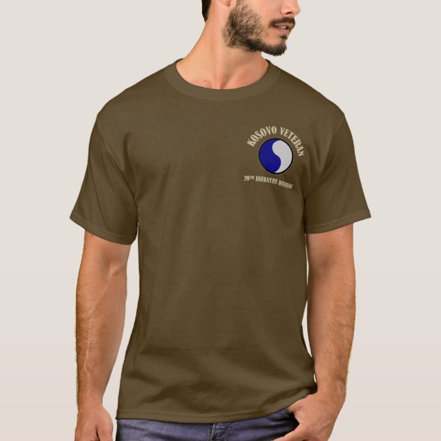 Kosovo Veteran - 29th ID T-Shirt (Front)