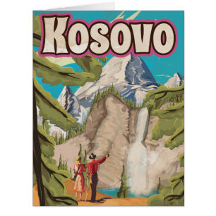 Kosovo Vintage Travel Poster
