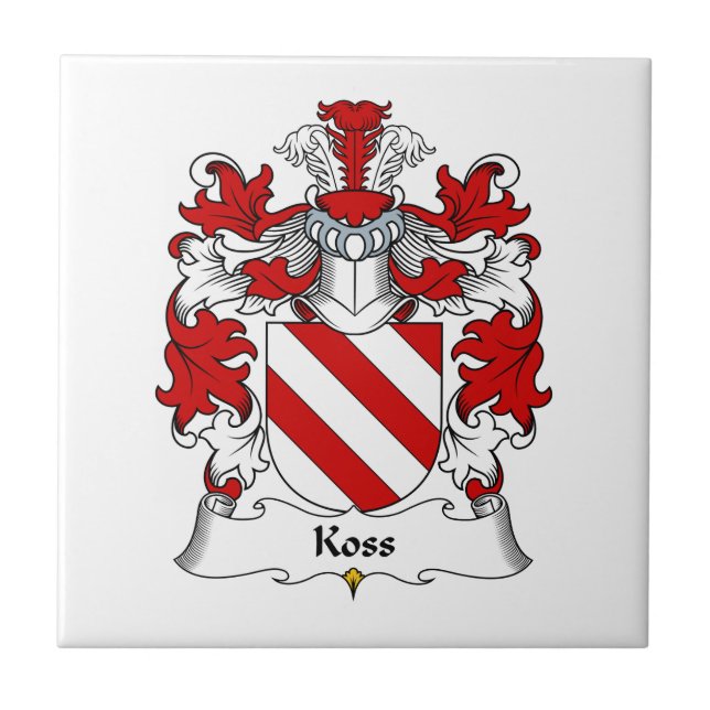 Koss Family Crest Ceramic Tile (Front)