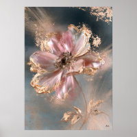 Kosumosu Pink Cosmos Neo-Rinpa Botanical Art