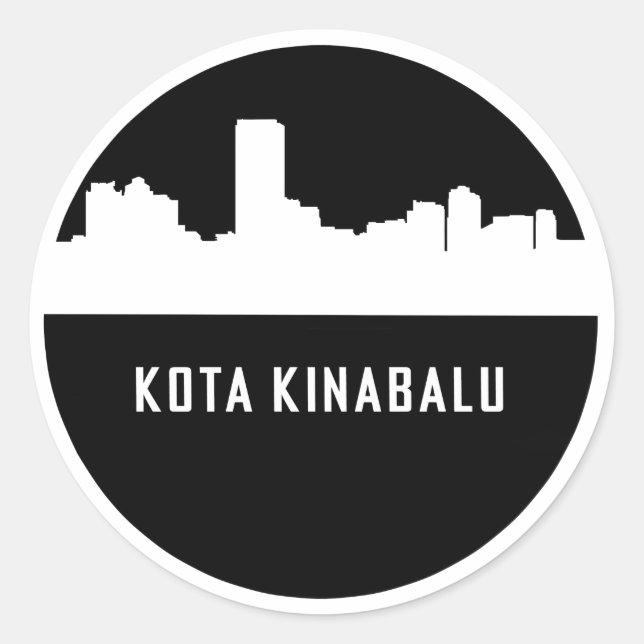 Kota Kinabalu Classic Round Sticker (Front)
