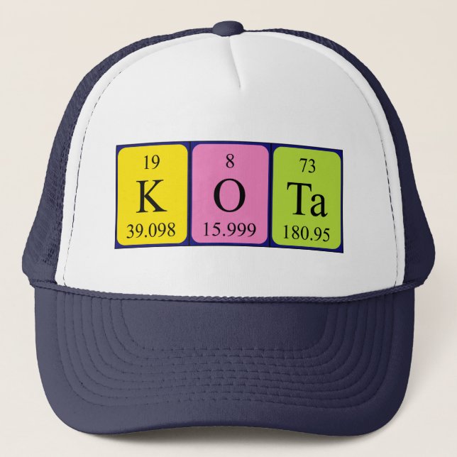 Kota periodic table name hat (Front)