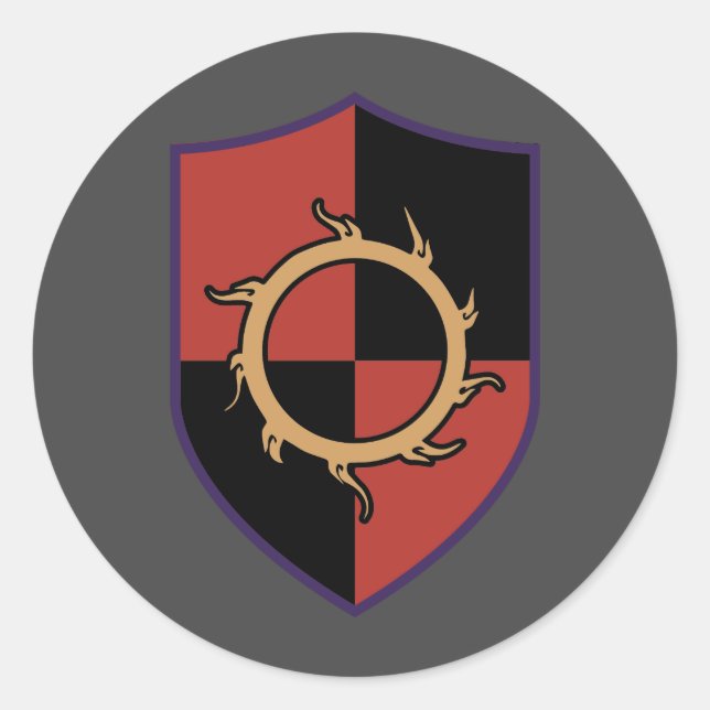 KOTD Malicious Knight Classic Round Sticker (Front)